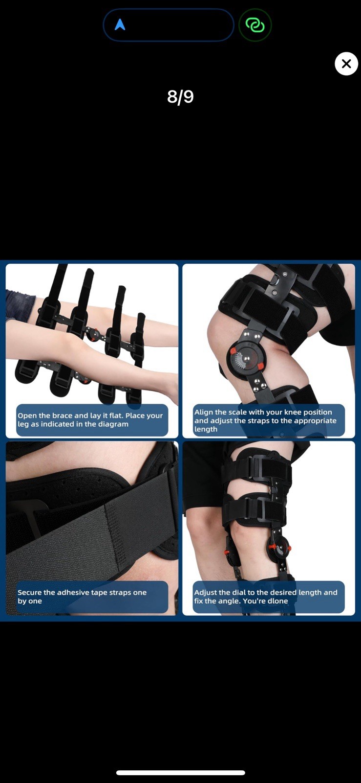 Hinged ROM knee brace, Adjustable post-op, knee for arthritis,acl,mcl injury