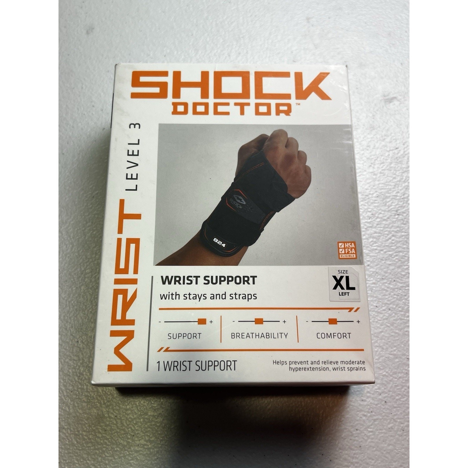 Shock Doctor Level 3 Wrist Support With Stays & Straps – XL – Left (INV #183)