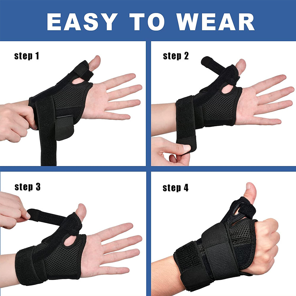 Wrist Support Brace Compression Strap Carpal Tunnel Arthritis Left & Right Hand