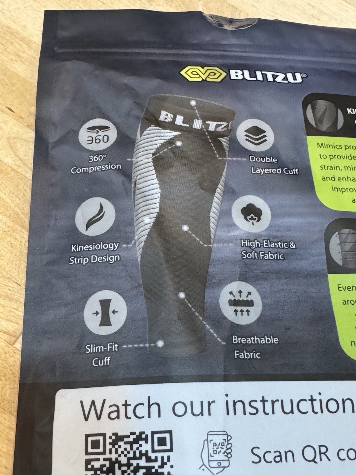 BLITZU Calf Compression Sleeve Footless Socks Leg Support Shin Splint Black S-M
