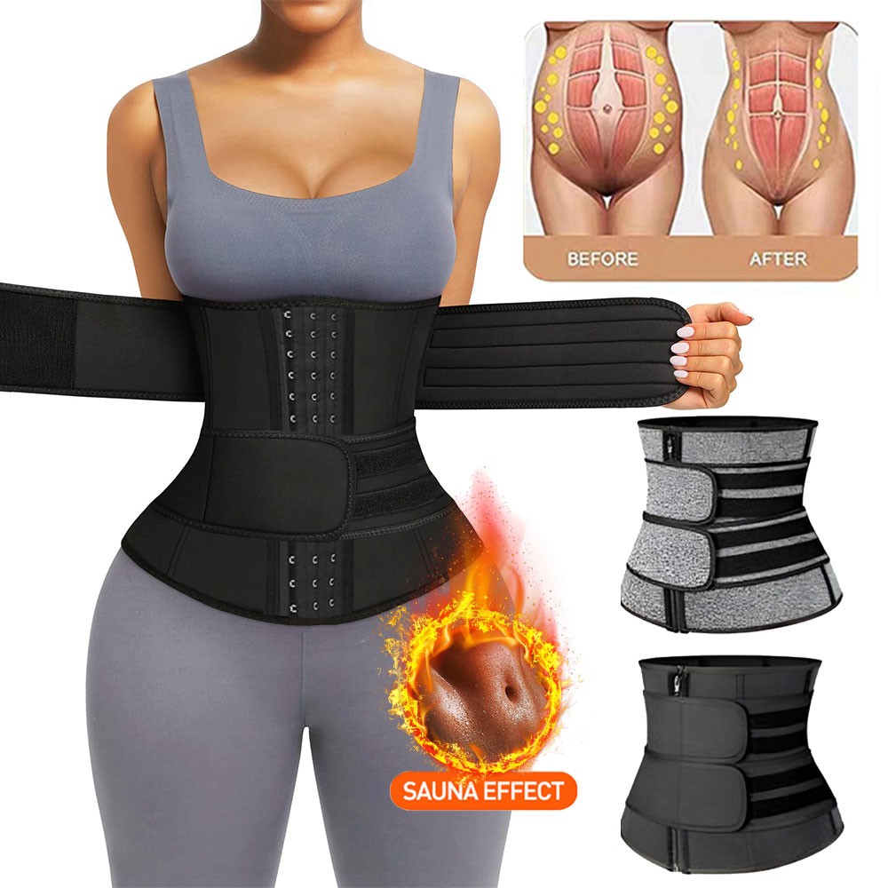 Men Tummy Slim Body Shaper Neoprene Sauna Sweat Belt Waist Trainer Fat Burner US