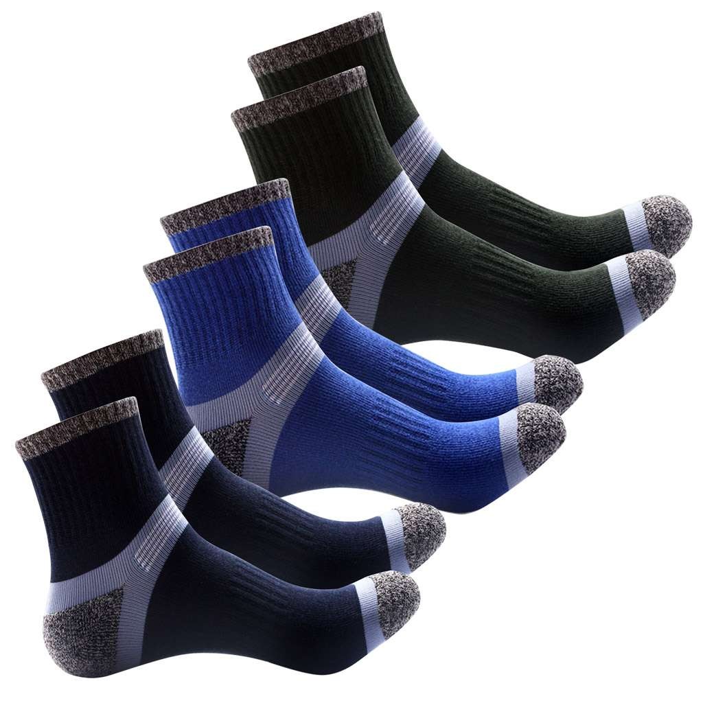 Mens Solid Sports Athletic Work Plain Crew Socks Women Cotton Ankle Casual Socks