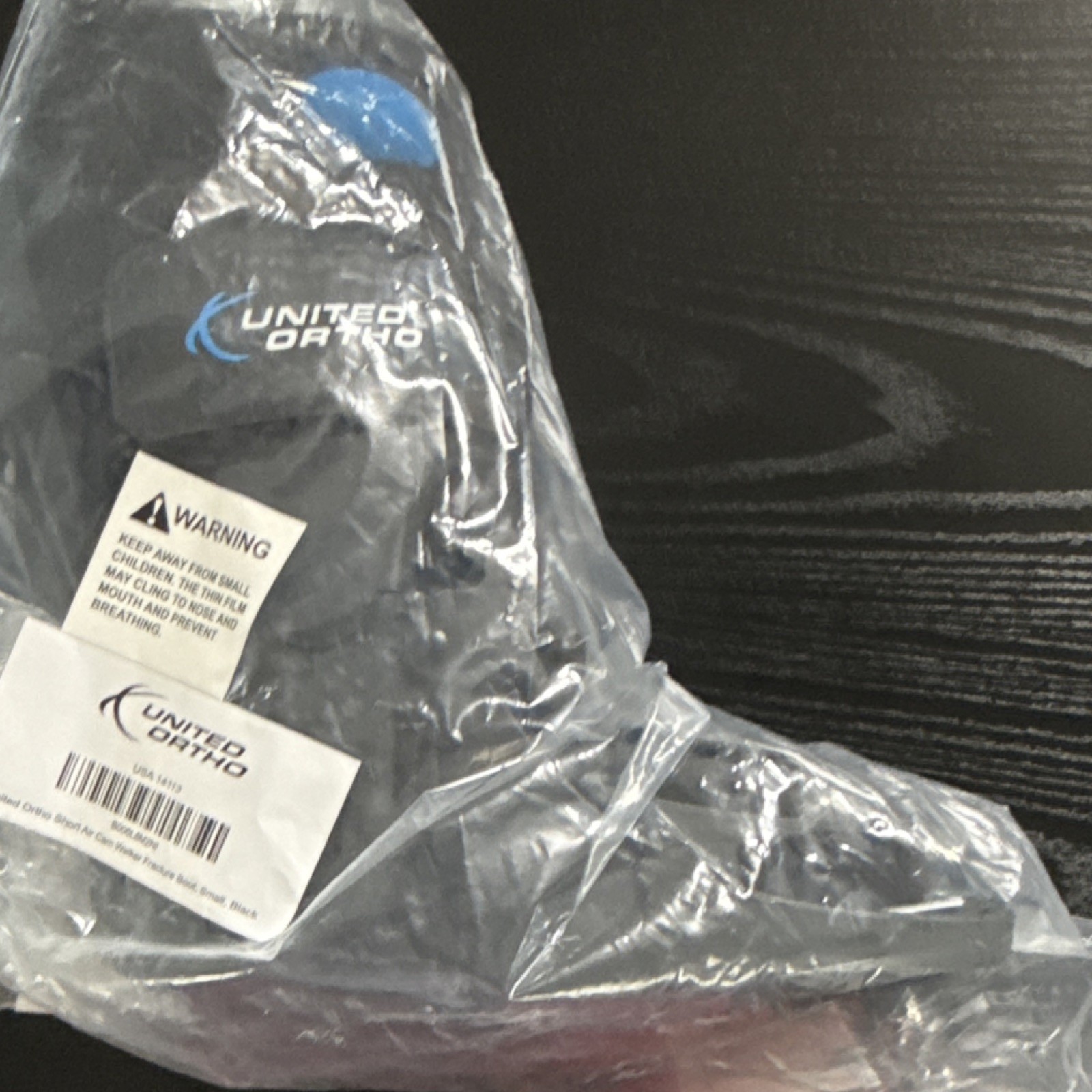 United Ortho Short Air Cam Walker Fracture Boot Small Black USA 14113