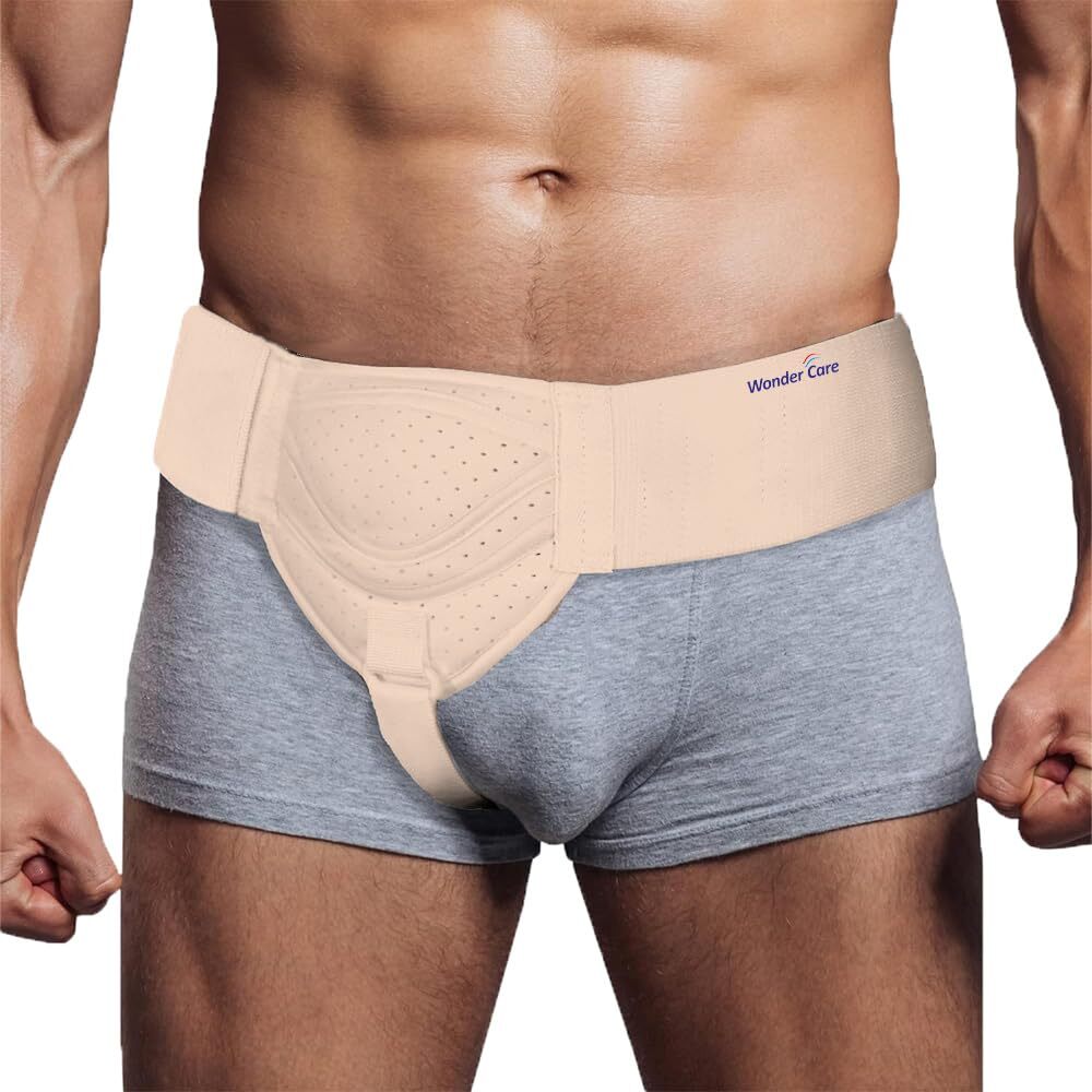 Inguinal Hernia Support Belt Double Truss Pads Special Foam Adjustable Elastic