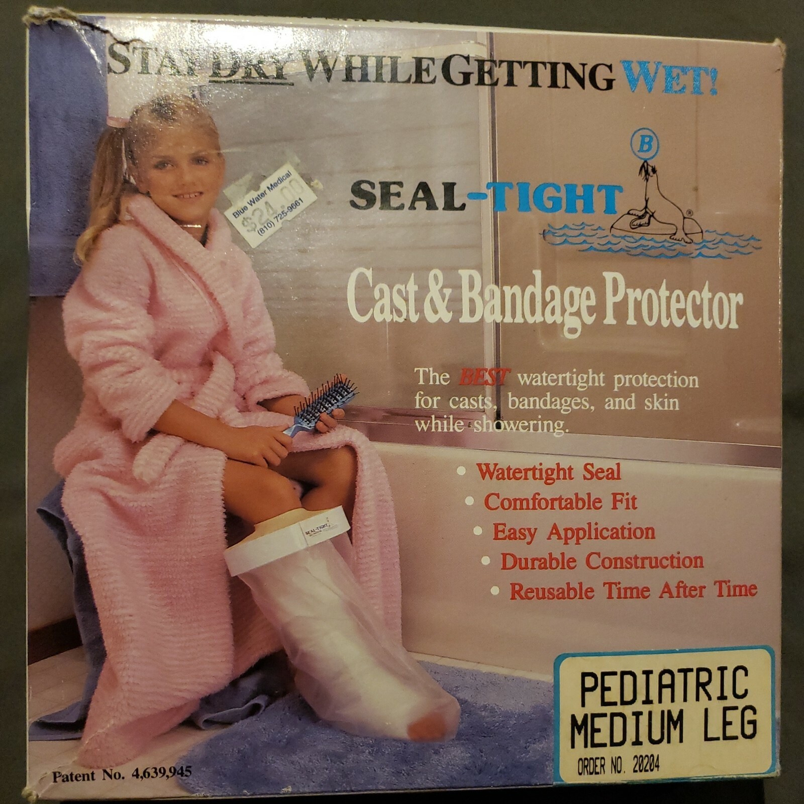 Cast Protector Pediatric BrownMed SEAL-TIGHT – Medium Leg 18″ vintage Never Used