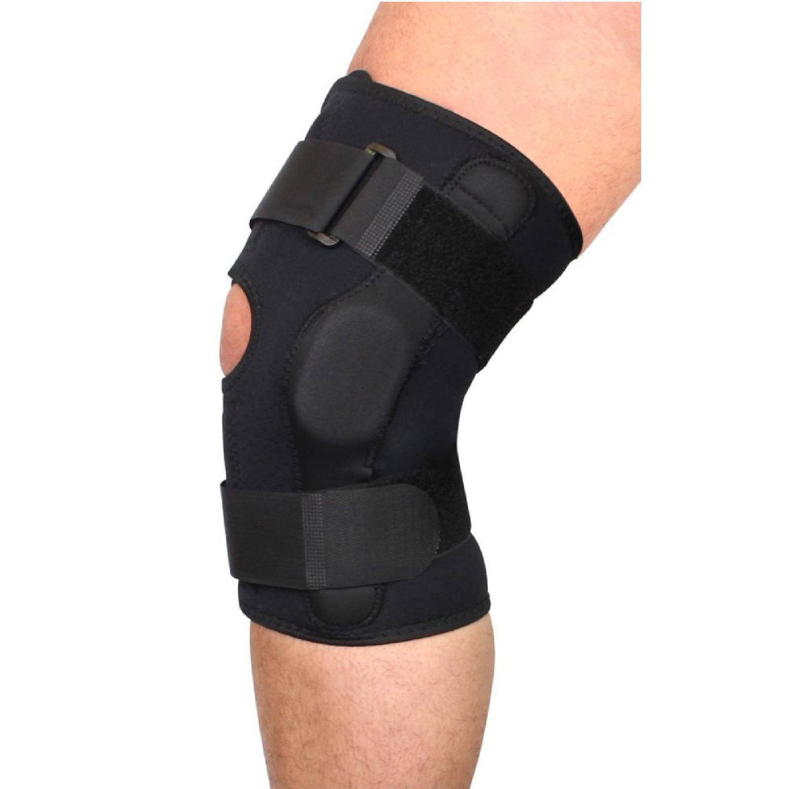 Internal Deluxe ROM Hinged Knee Brace with Compression Wrap and Open Patella