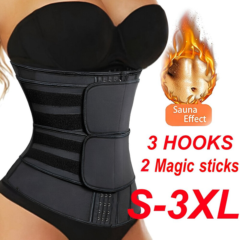 Women Trimmer Belt Waist Trainer Sweat Shaper Stomach Fat Burner Weight Loss