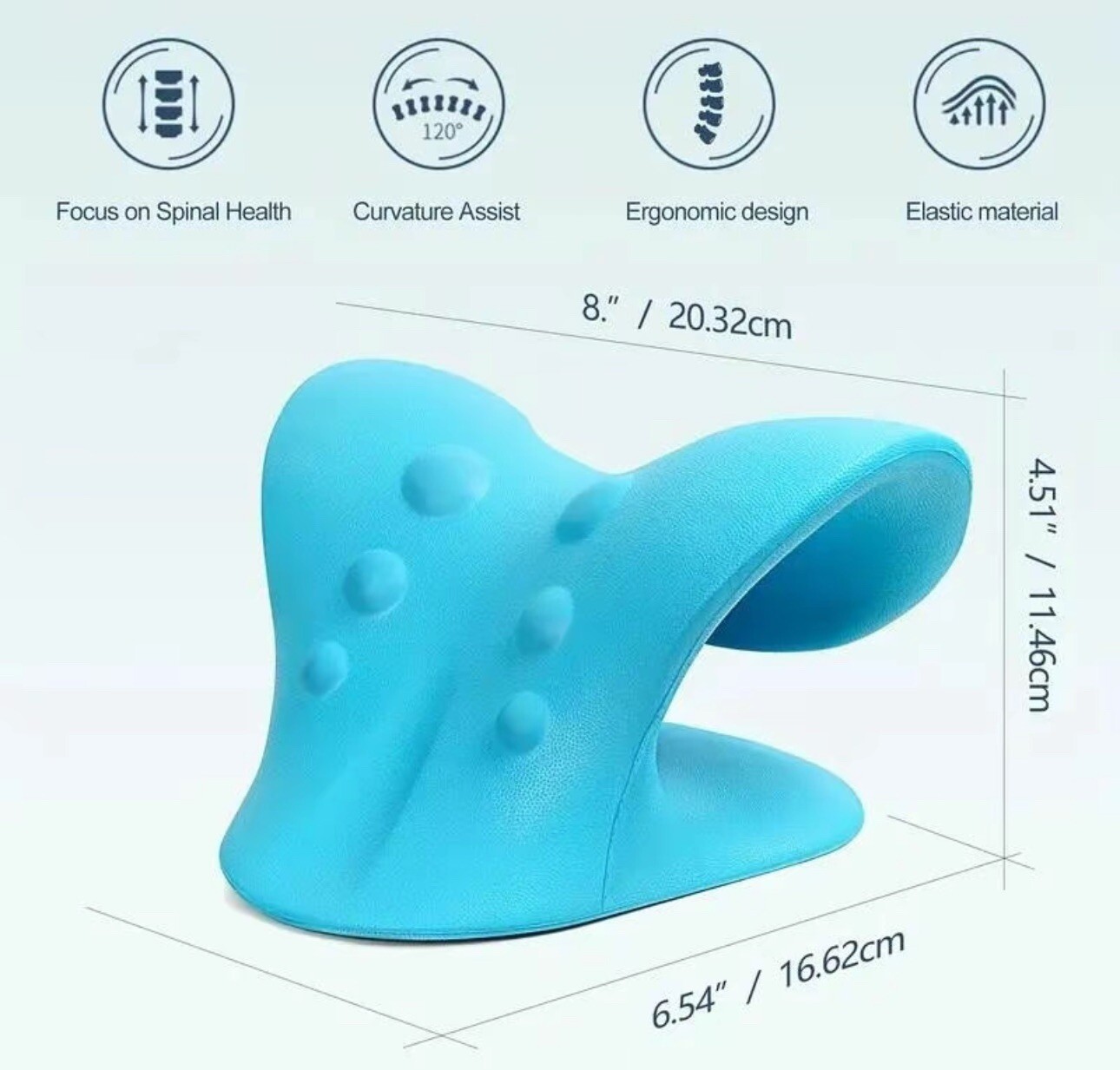 Neck Cloud Cervical Neck Stretcher Pillow Traction Device Pain Relief Massage