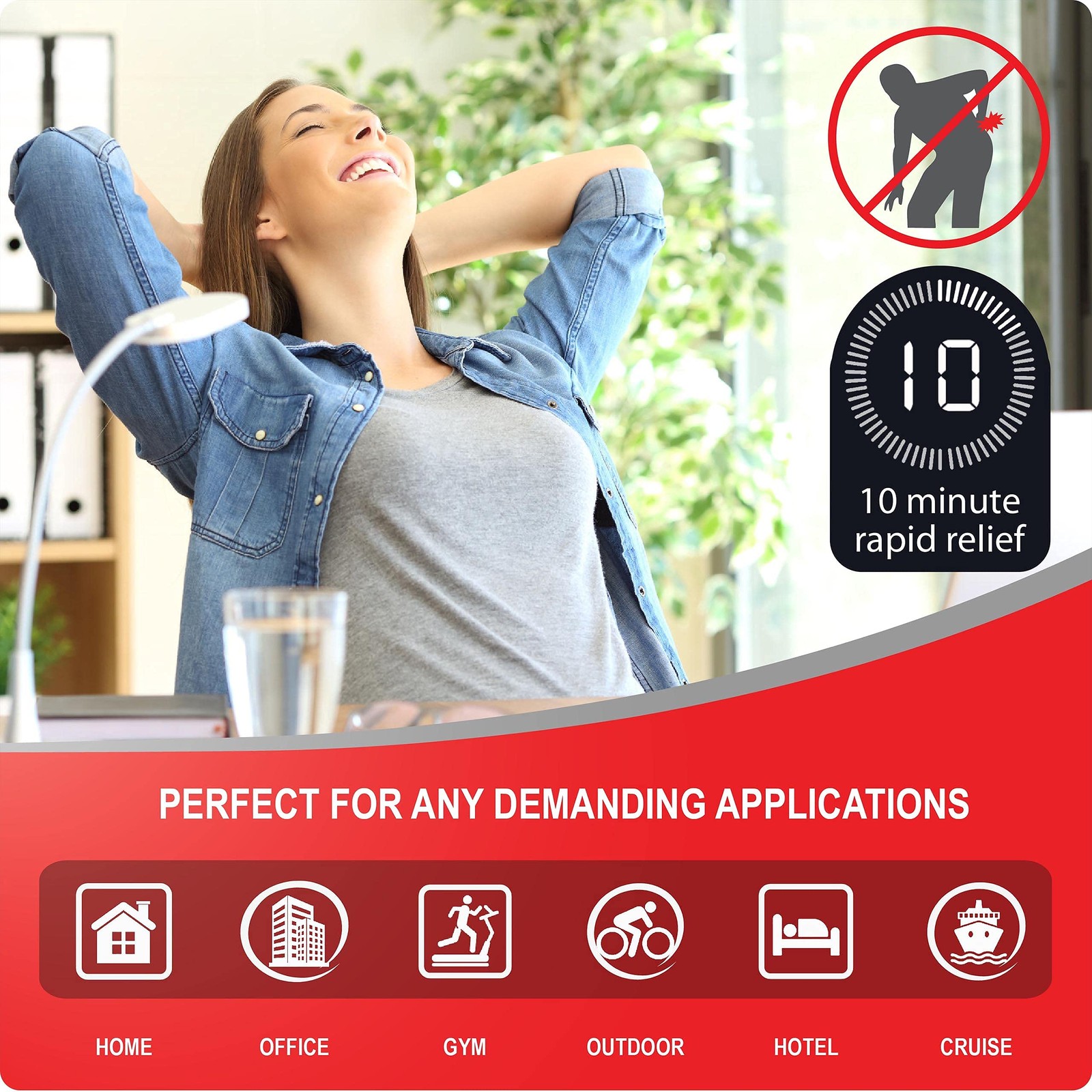 Lumbar Decompressor Portable Lumbar Traction Device, Back Pain Pillow for Sle…