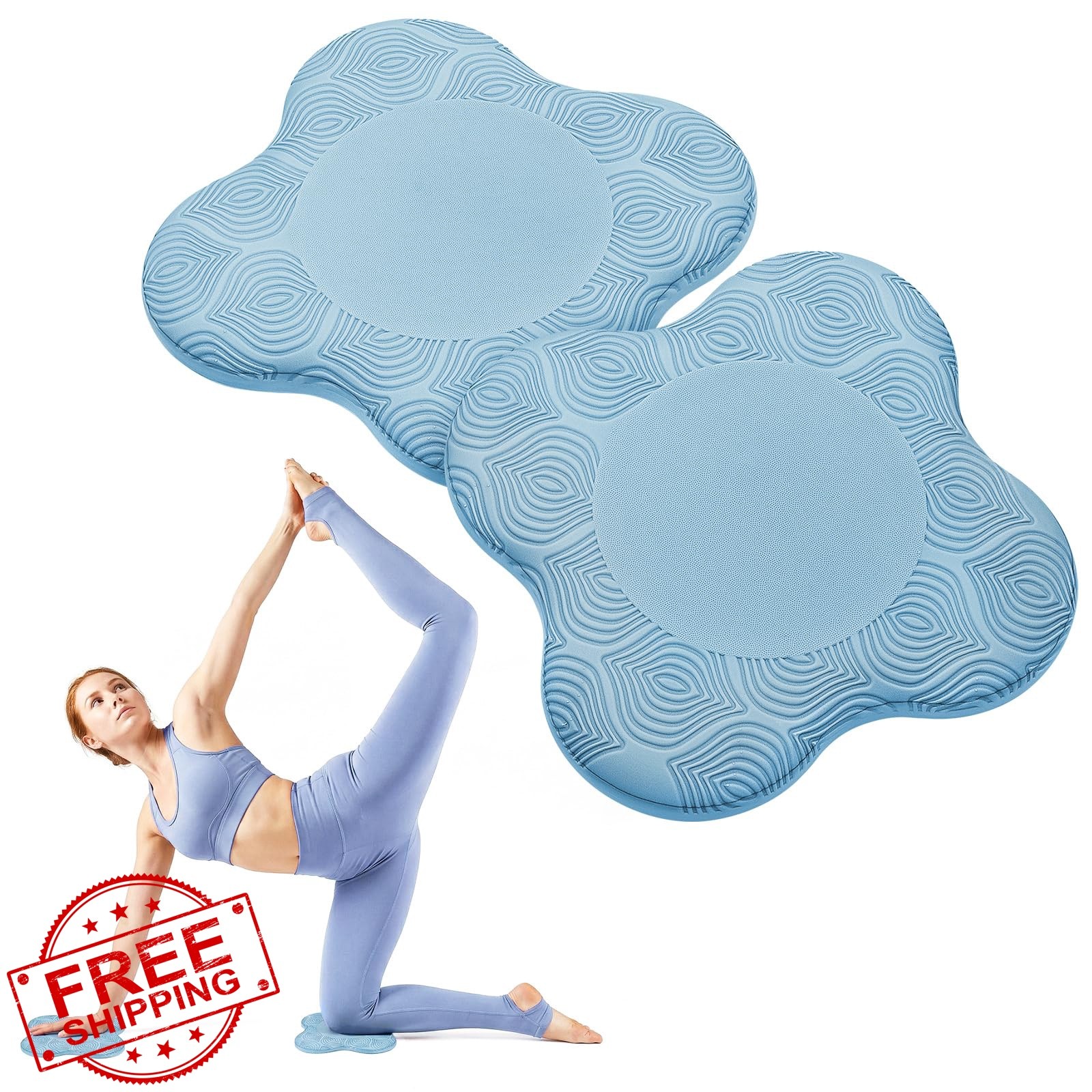 CarryEpic Blue yoga knee pads set of 2