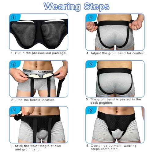 Hernia Support Belt for Men or Women for Double Inguinal or Sports X-Large