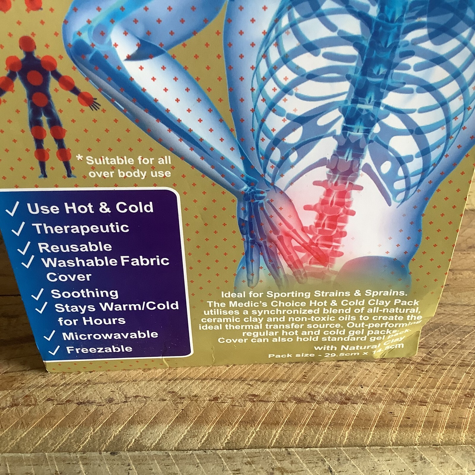 MEDIC’S CHOICE LARGE MULTI USE THERAPEUTIC CLAY PACK – HOT AND COLD USE
