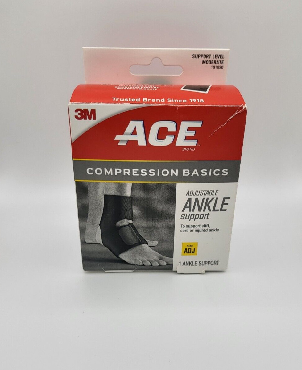 ACE Compression Adjustable Ankle Support Neoprene Left or Right Foot New in Box