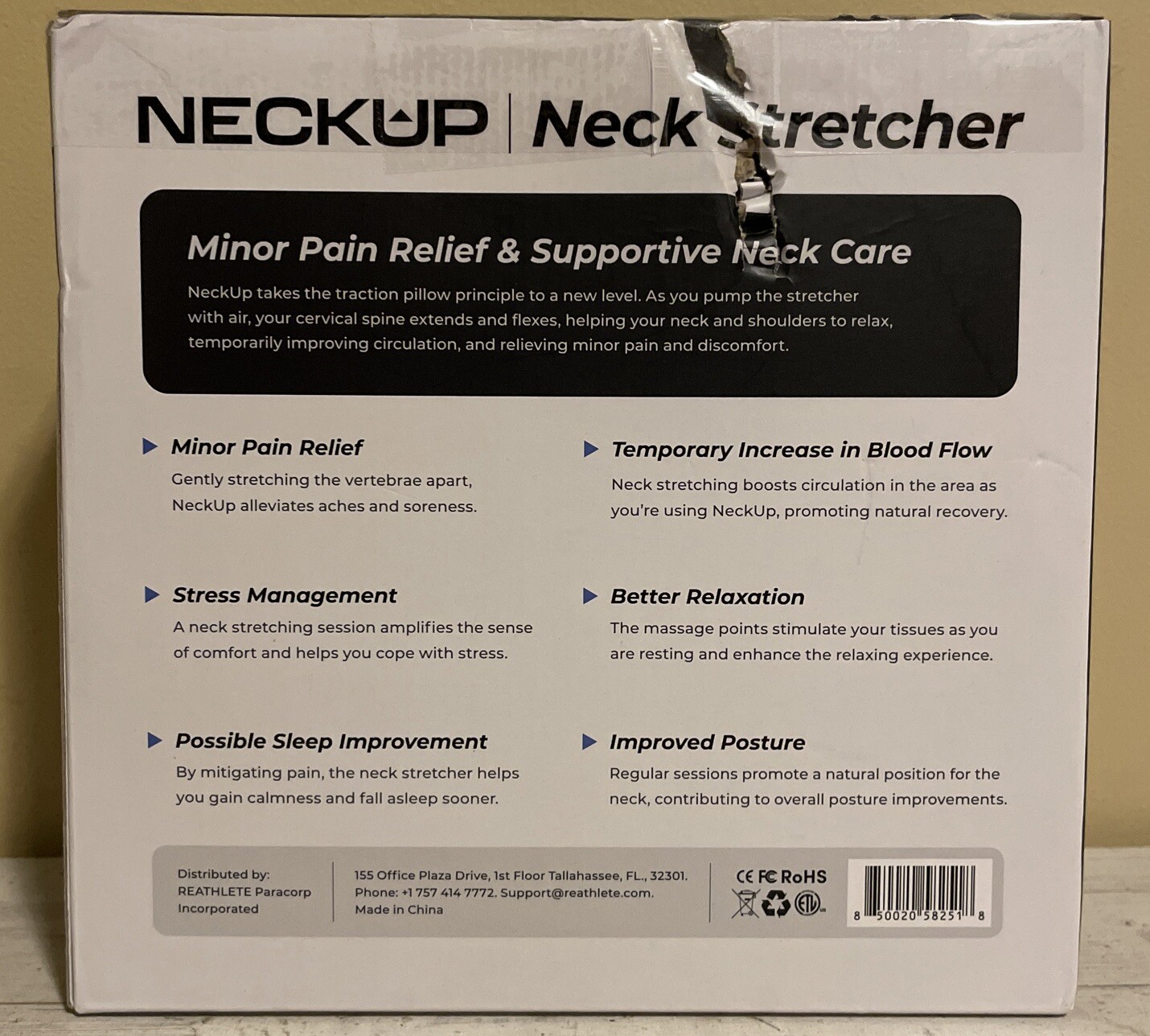 Neck Stretcher Pain Relief inflatable Ergonomic Cervical NeckUp