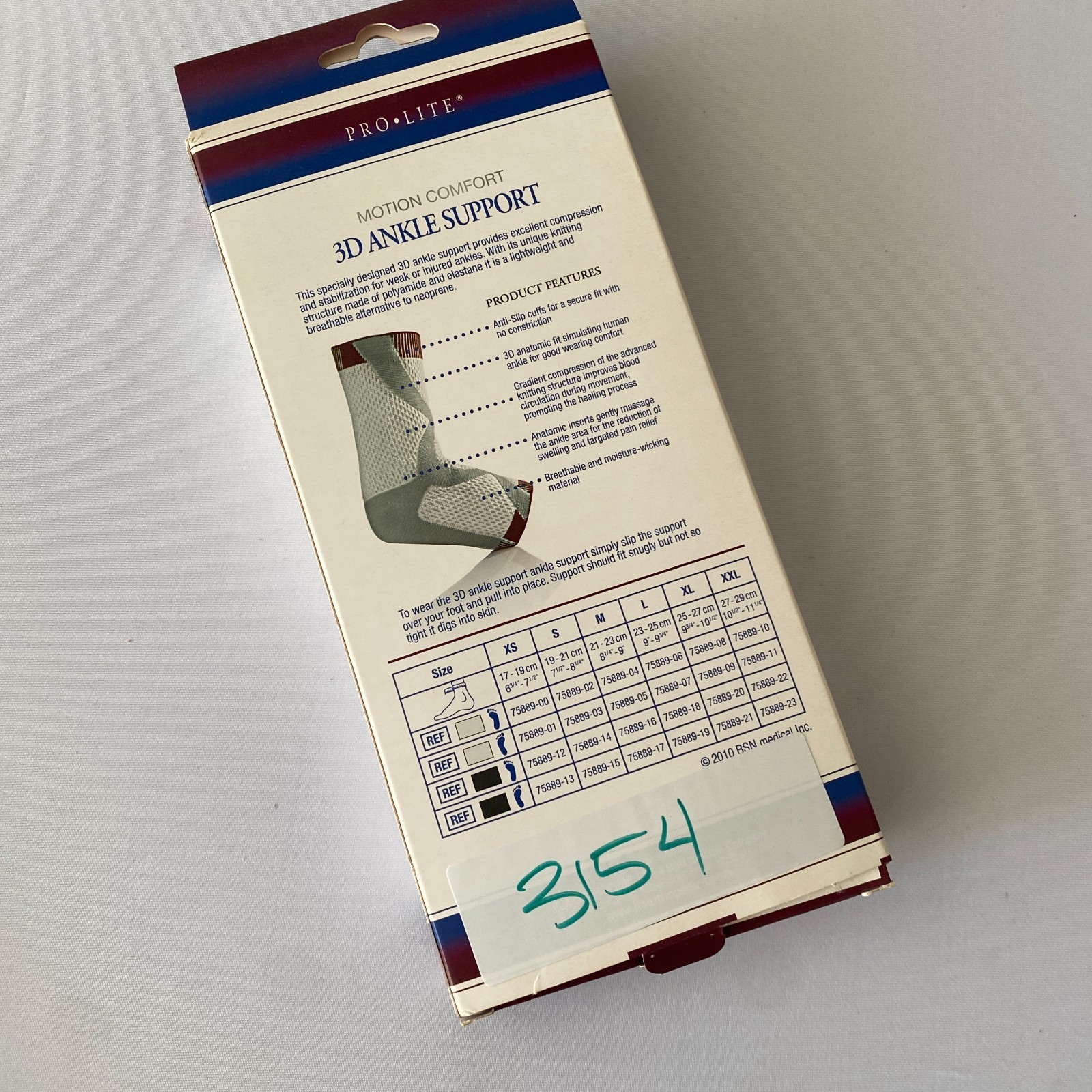 New FLA Orthopedics 3D Ankle Support Motion Comfort Large Left