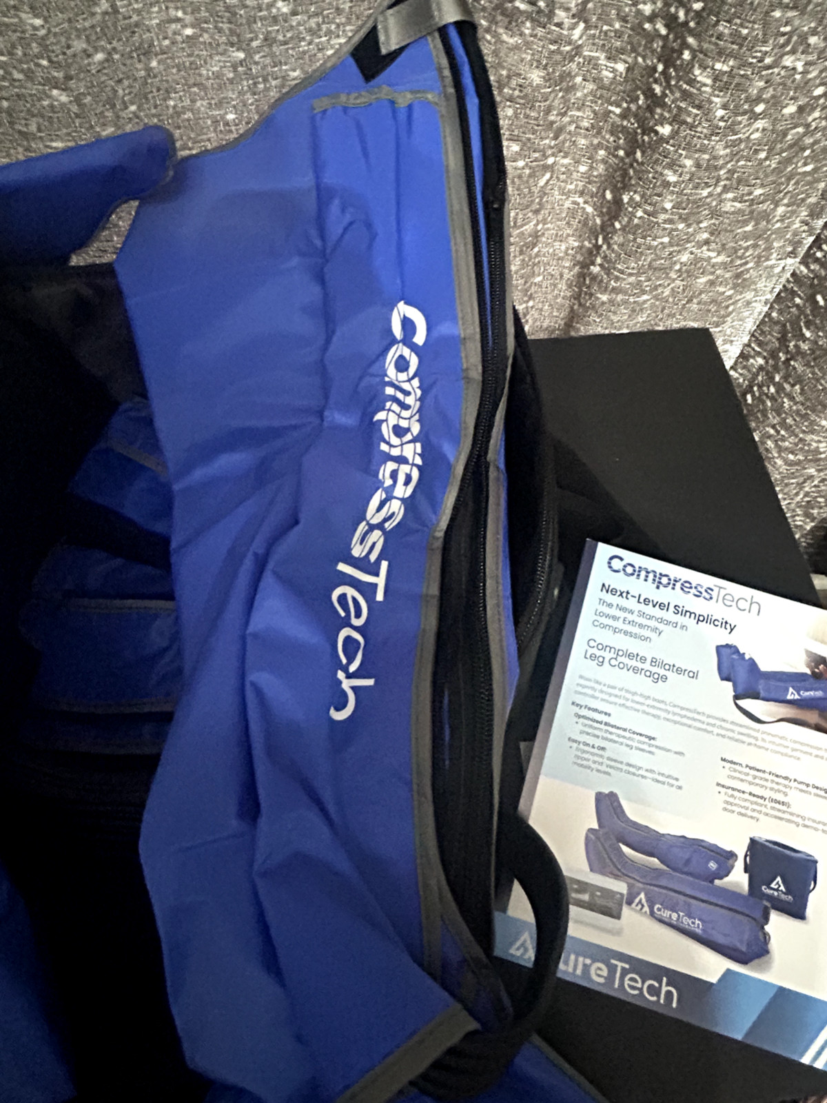 Cure Compress Tech Complete Bilateral Leg Coverage System w Pump Lymphedema/DVT