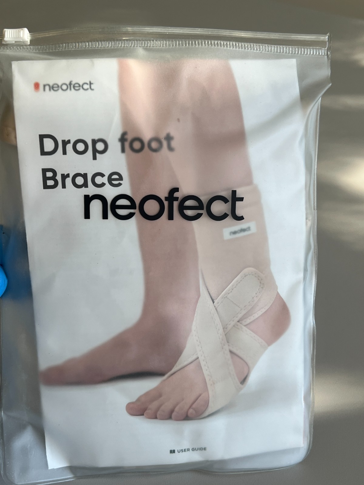 NEOFECT Drop Foot Brace for Walking (Left, Beige)