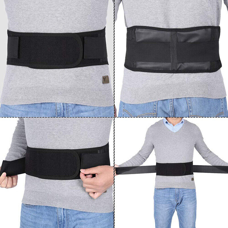 Self Heating Magnetic Hot Back Support Lumbar Lower Back Brace Belt Pain Relief