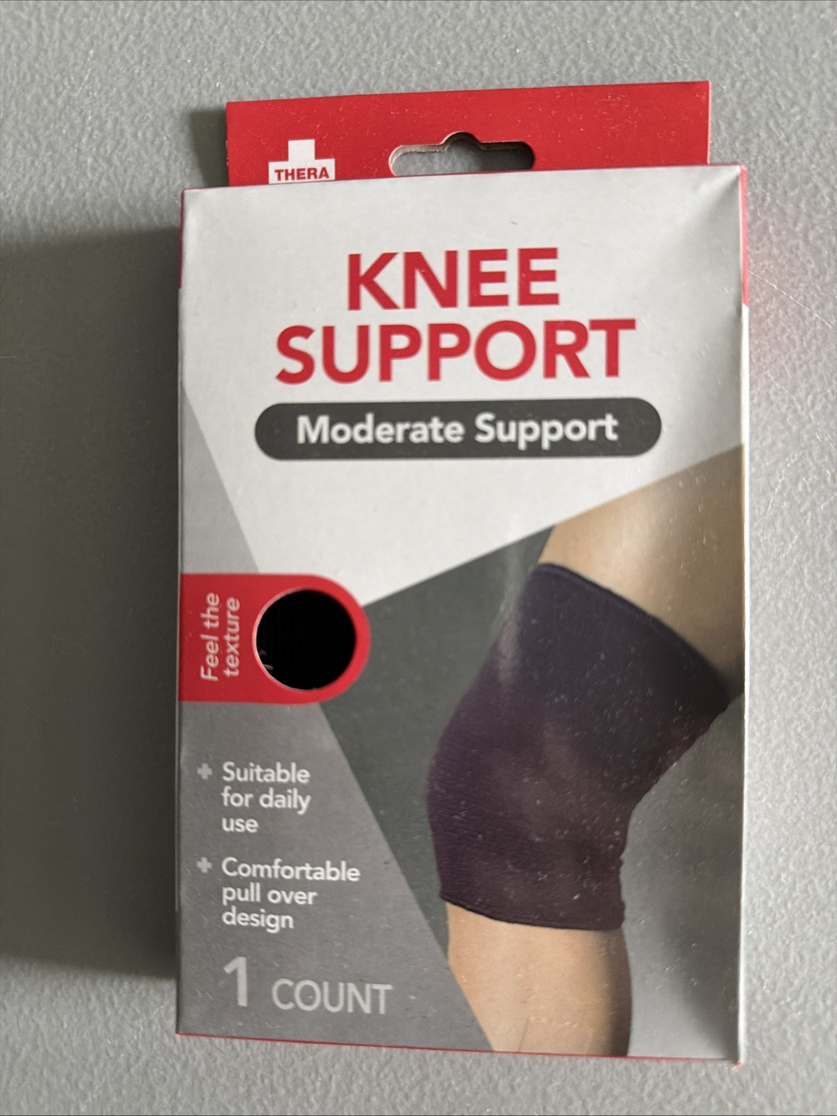 Thera Plus Knee Support Single (Black) Unisex, Moderate Support Daily Use