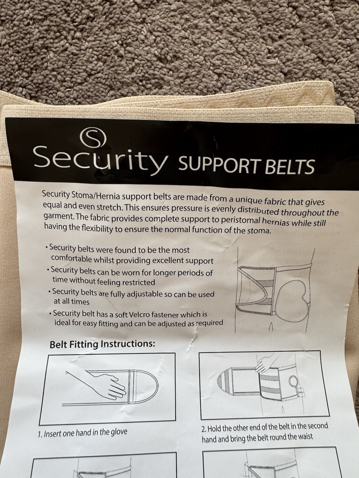 Safe N Simple Security Support Belt Secure Wear Hernia 20cm SNS3BGL3