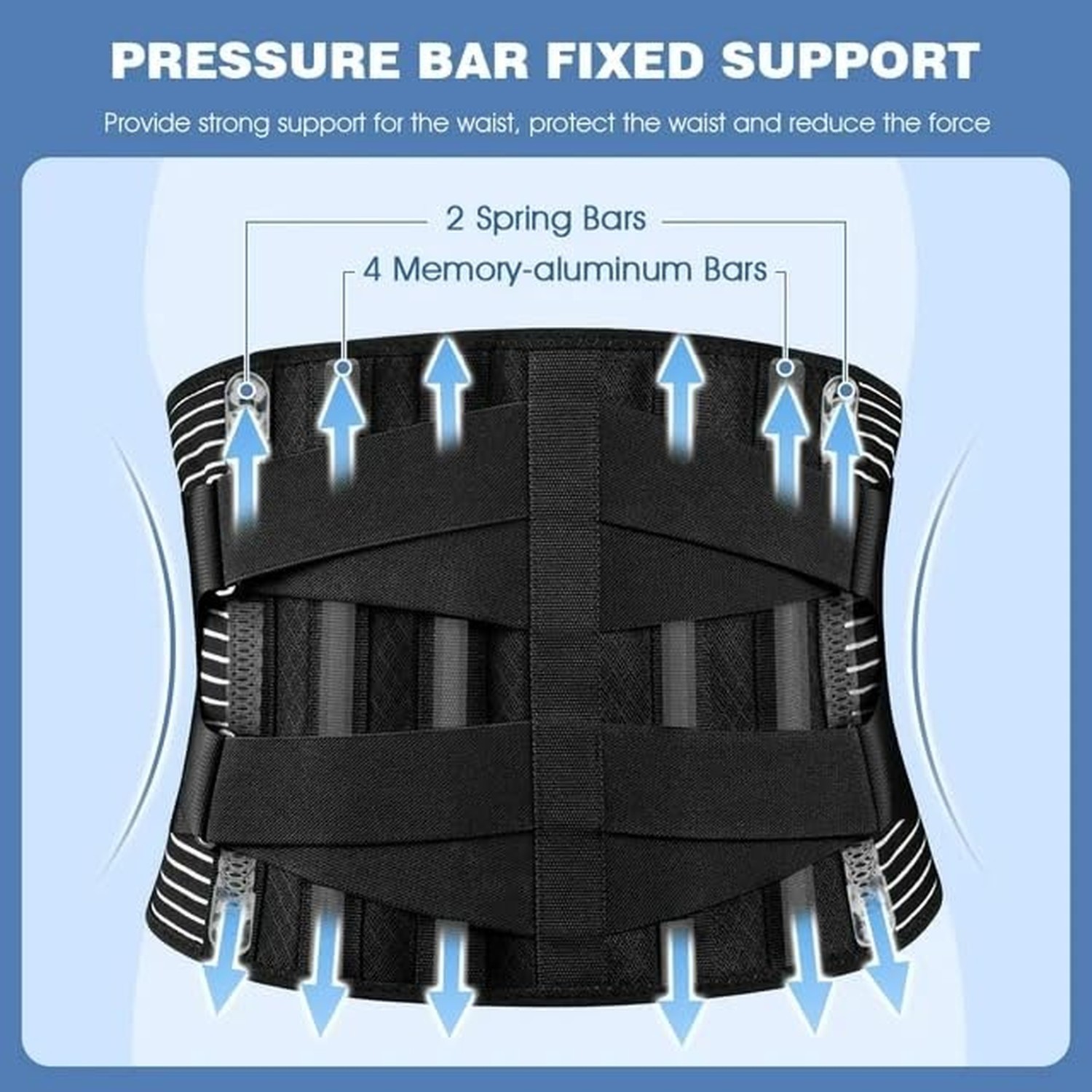 CRAZY AL’S® Back Braces for Lower Back Pain Relief with 6 Stays, Breathable