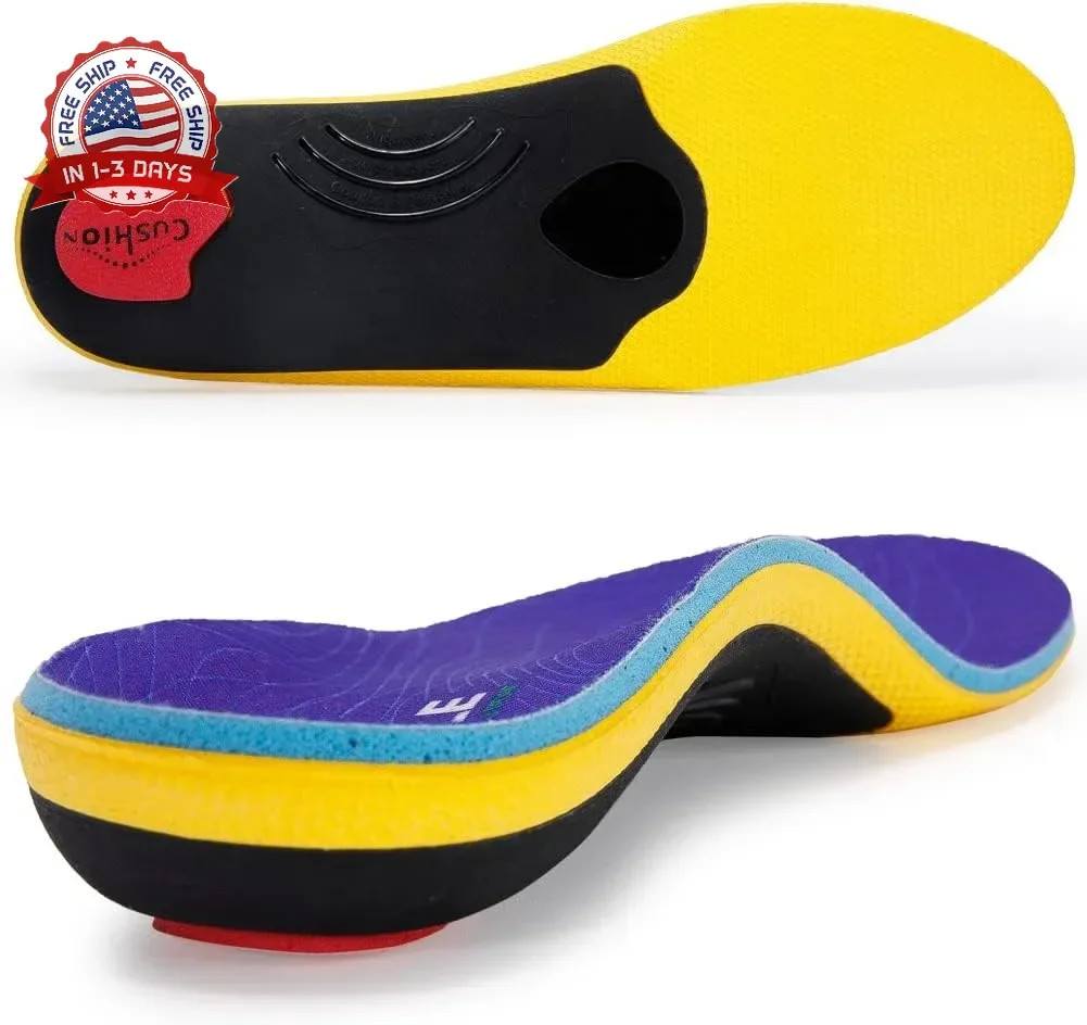 VALSOLE Heavy Duty Support Pain Relief Orthotics – 220+ lbs Plantar Fasciitis Hi