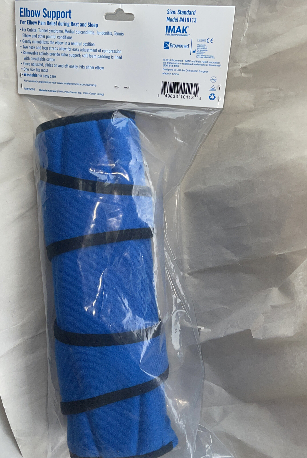 BROWNMED 1 EA IMAK Pil-O-Splint Elbow Support A10113 Fast Free Ship