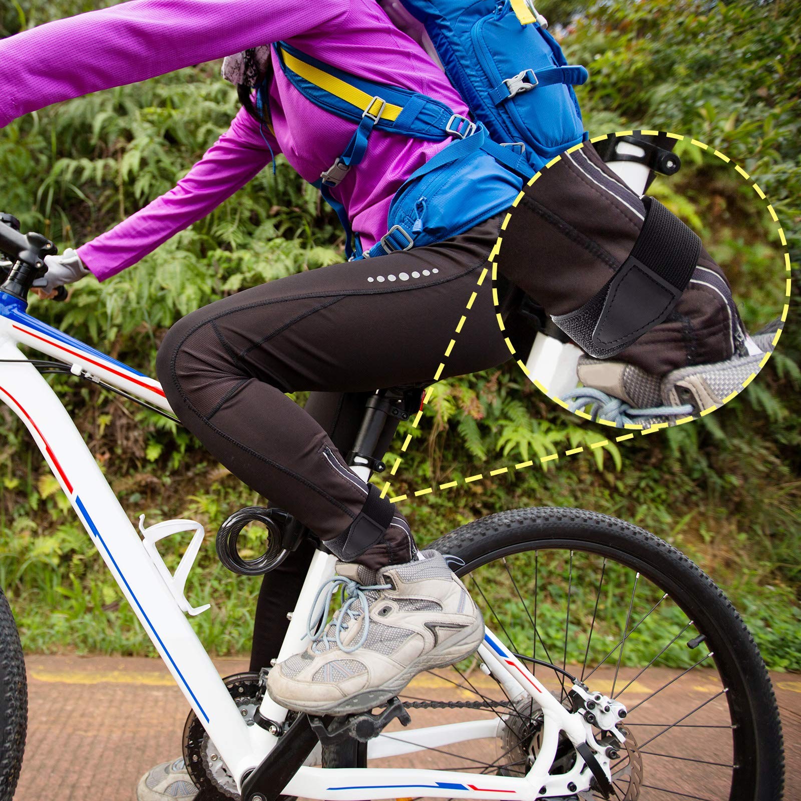 Adjustable Bicycle Pant Leg Straps – Elastic Ankle Safety Bands for Cycling