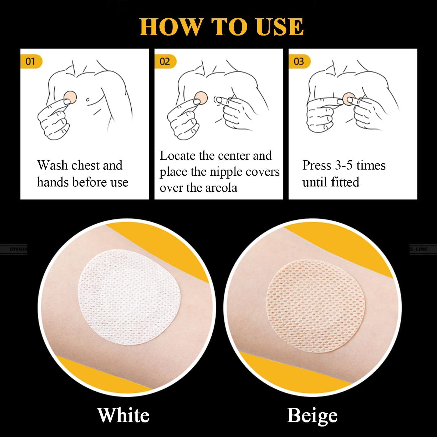 100 Pieces Disposable Nipple Covers for Men, anti Chafing Stick Protector for Ru