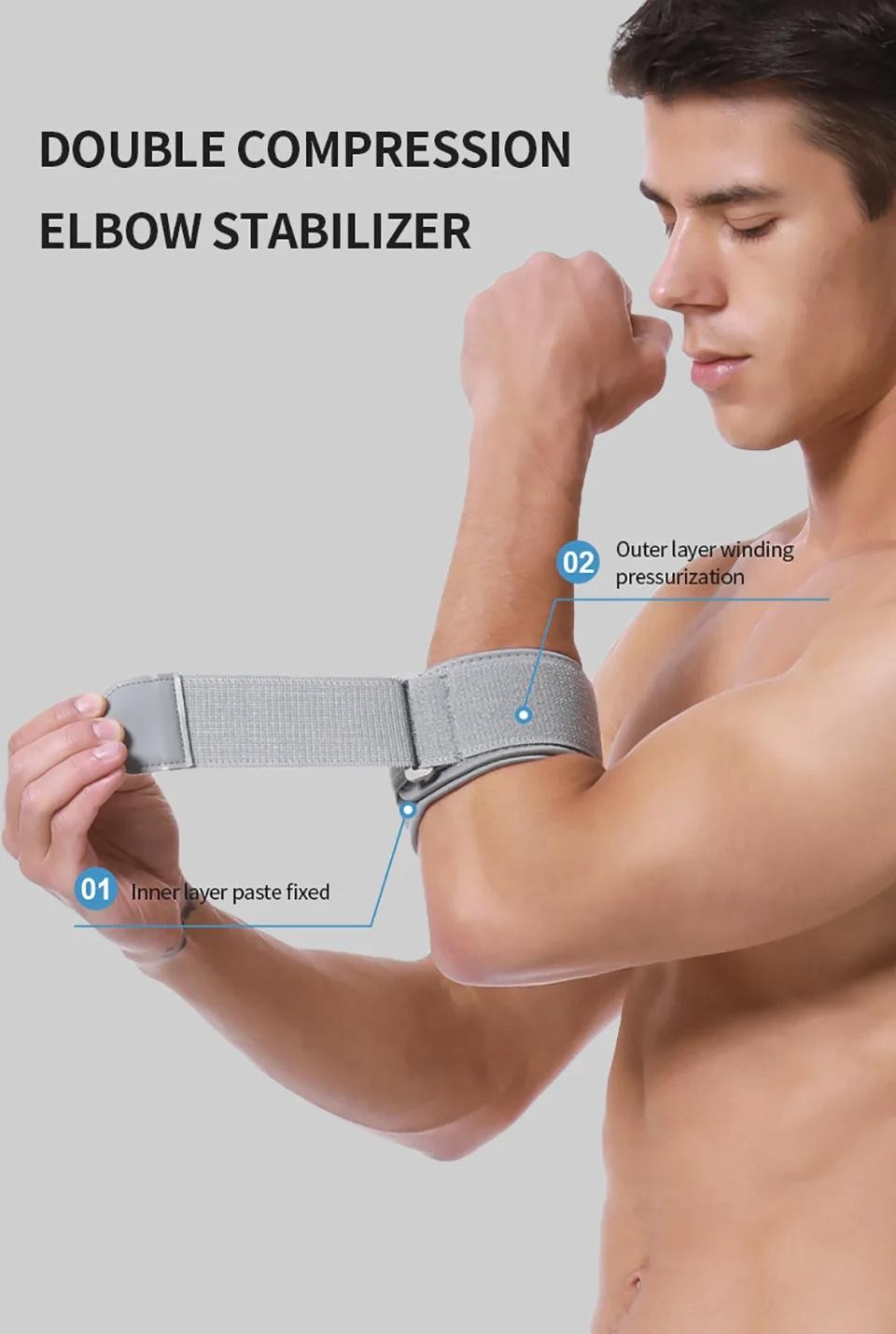 1pcs Elbow Braces for Tendonitis,tennis Golf Elbow Forearm Brace Strap and Compr