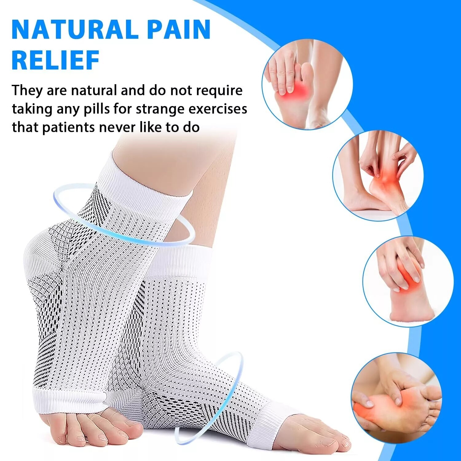 3 Pairs Sooth Relief Compression Socks Men Women Neuropathy Compression Socks