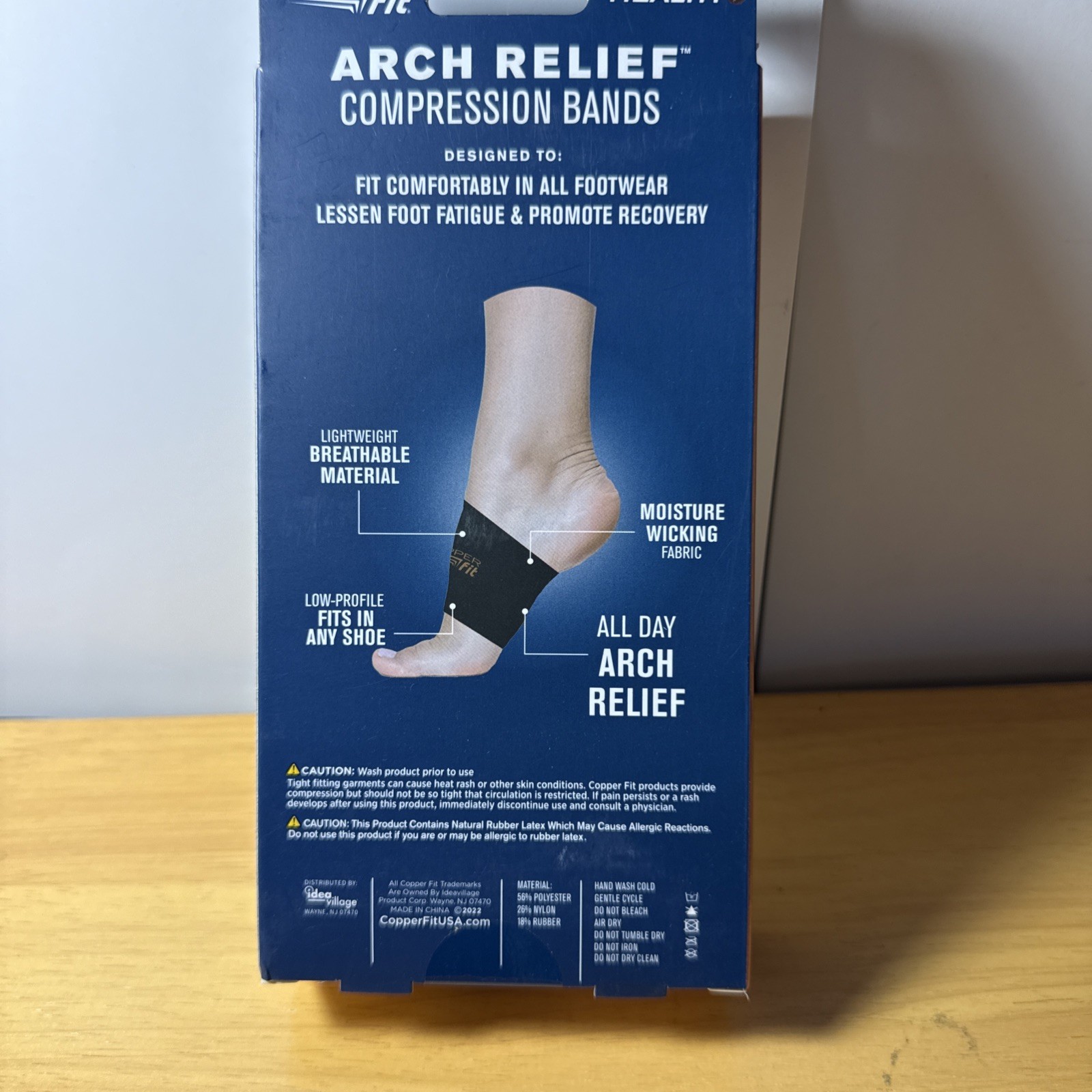 Copper Fit Health Arch Relief Compression Bands Unisex One Fits Most
