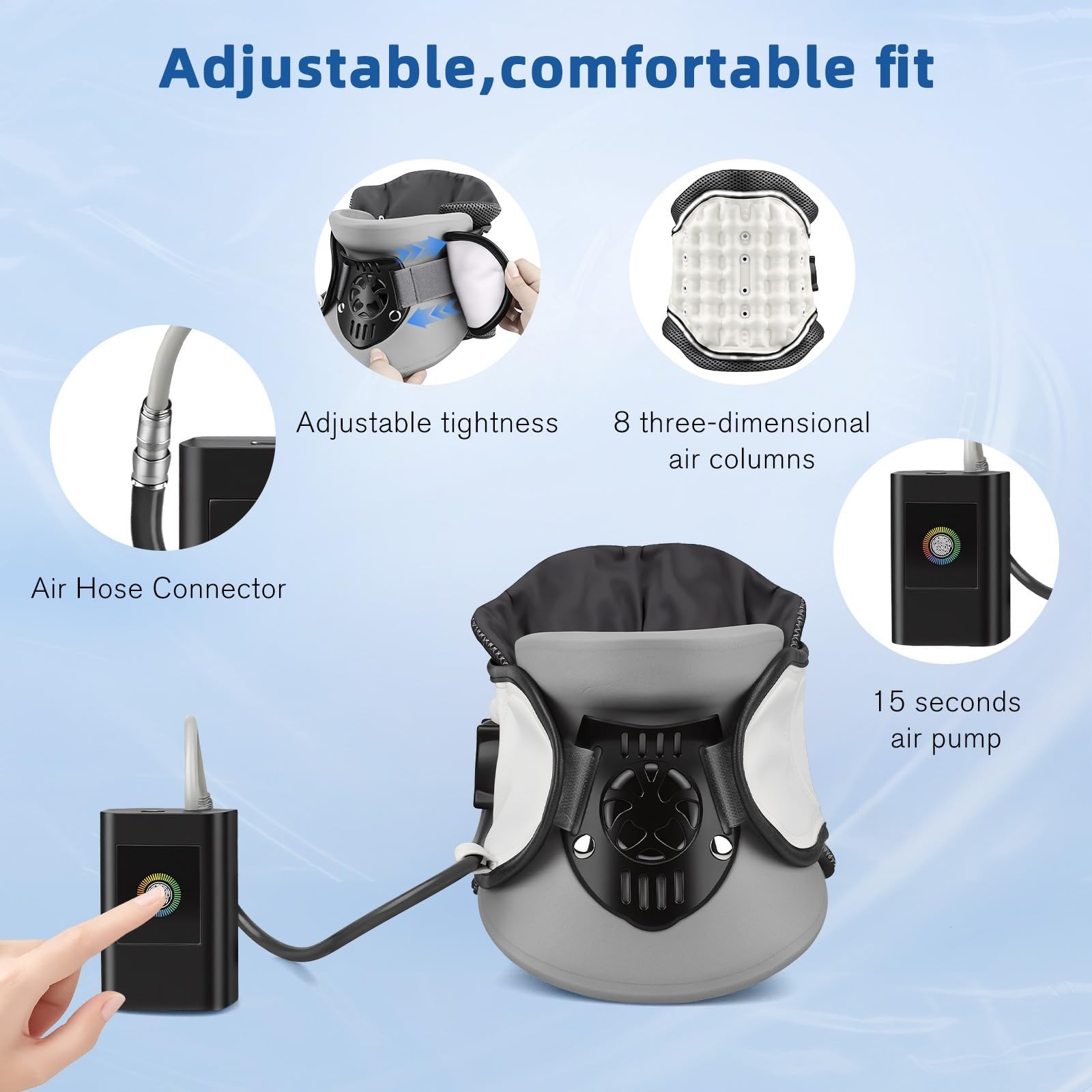 Adjustable Inflatable Neck Traction Device – Lightweight Cervical Support Brace