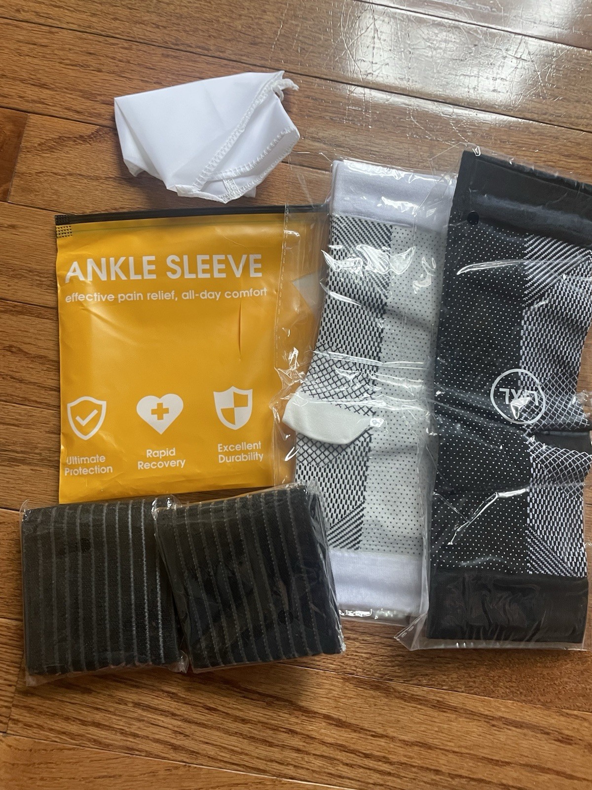 2 Pack Ankle Brace Compression Sleeve Injury Recovery Joint Pain Relief L/XL NEW