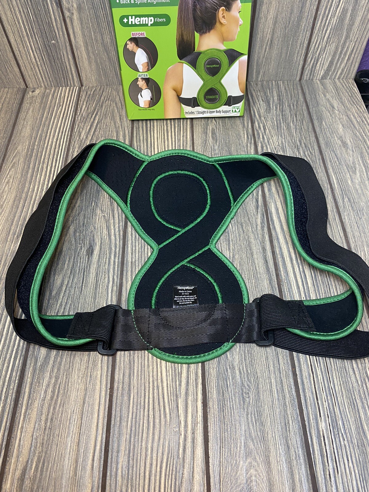 Hempvana Straight 8 Adjustable Lightweight Posture Corrector Seen On TV