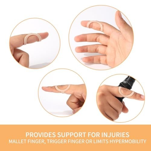 Oval Finger Splints, 5PCS Oval Trigger Finger Splint for Size 6,7,8,9,10