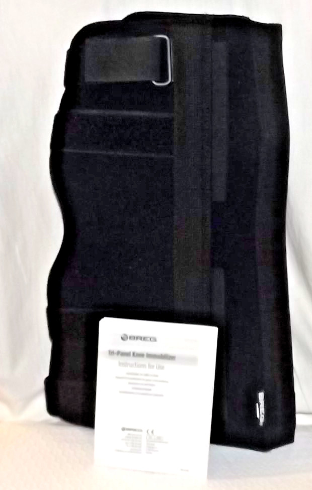 BREG Tri-Panel Knee Immobilizer 16″ Black Instructions Included Used Once