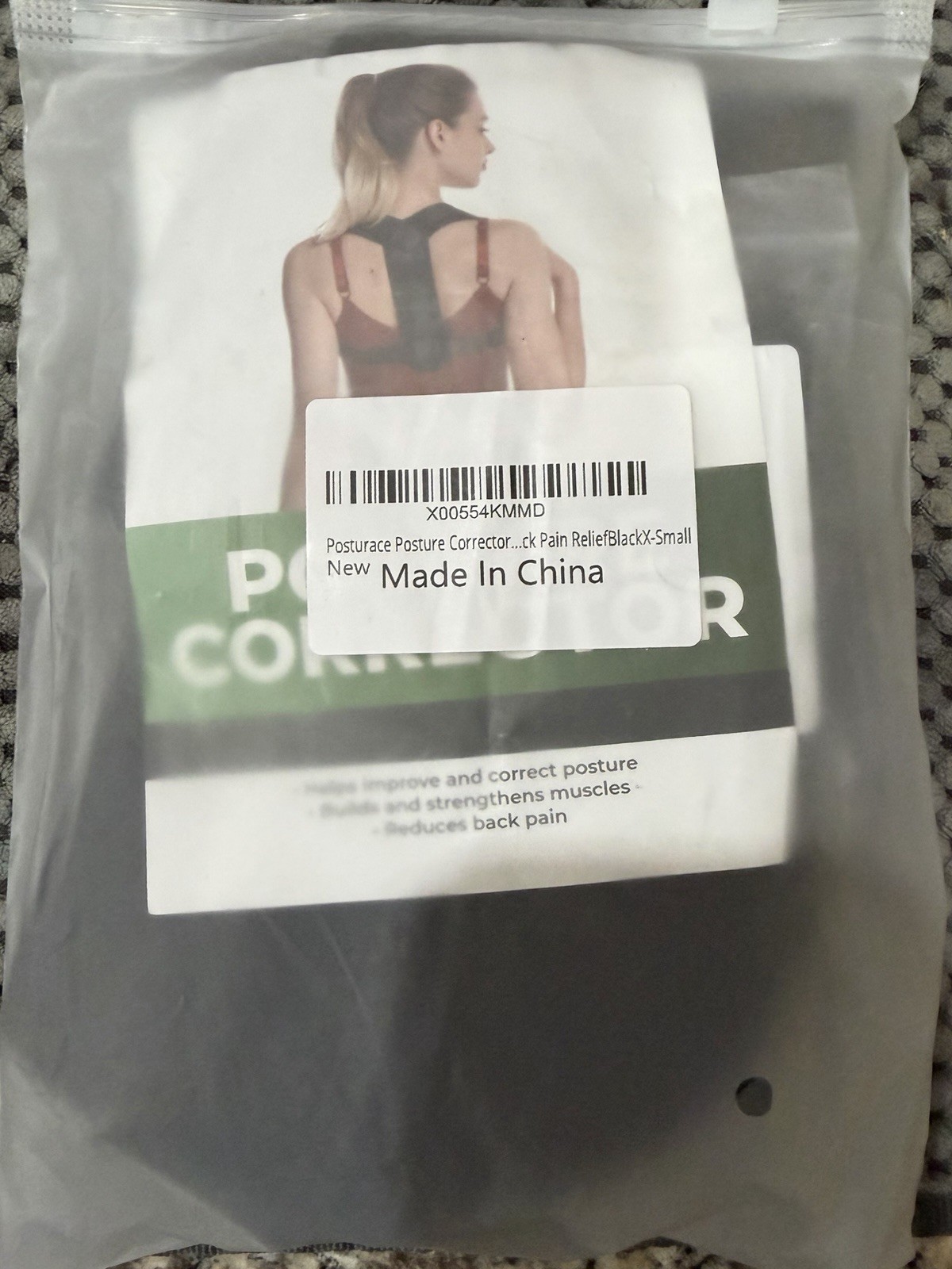 Posturace Posture Corrector Back Brace for Posture Correction Black XS