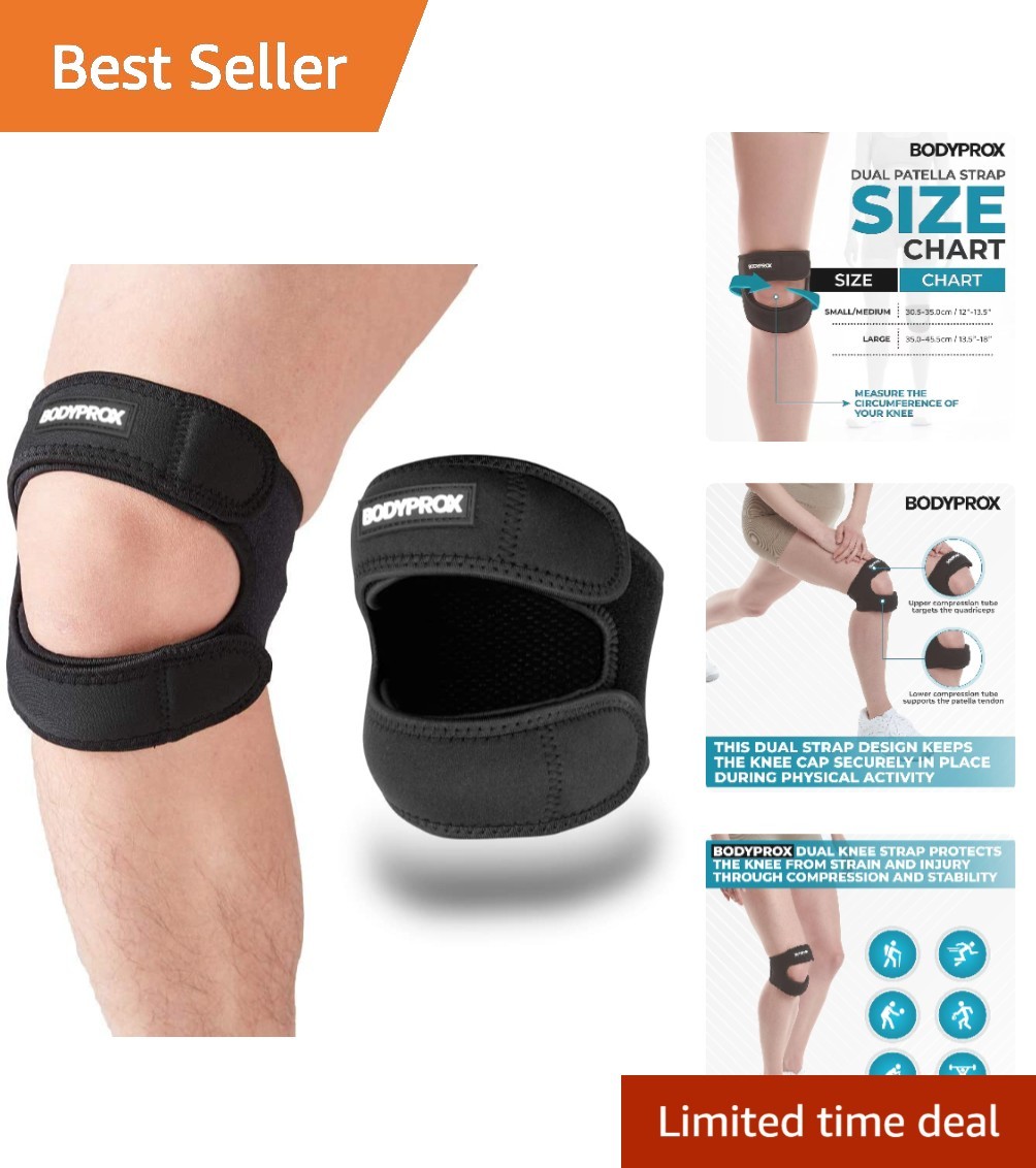 Targeted Compression Patellar Tendon Support Strap for Active Recovery – Large