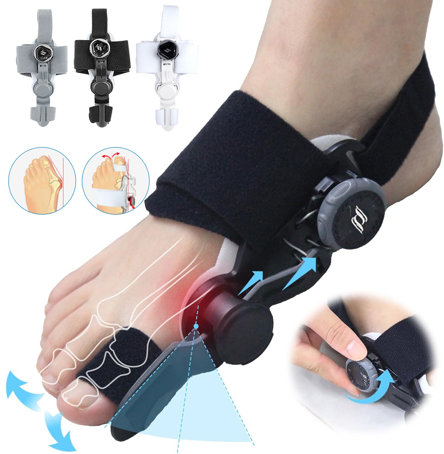 Hallux Valgus Bunion Corrector Splints Straightener Big Toe Foot for Pain Relief
