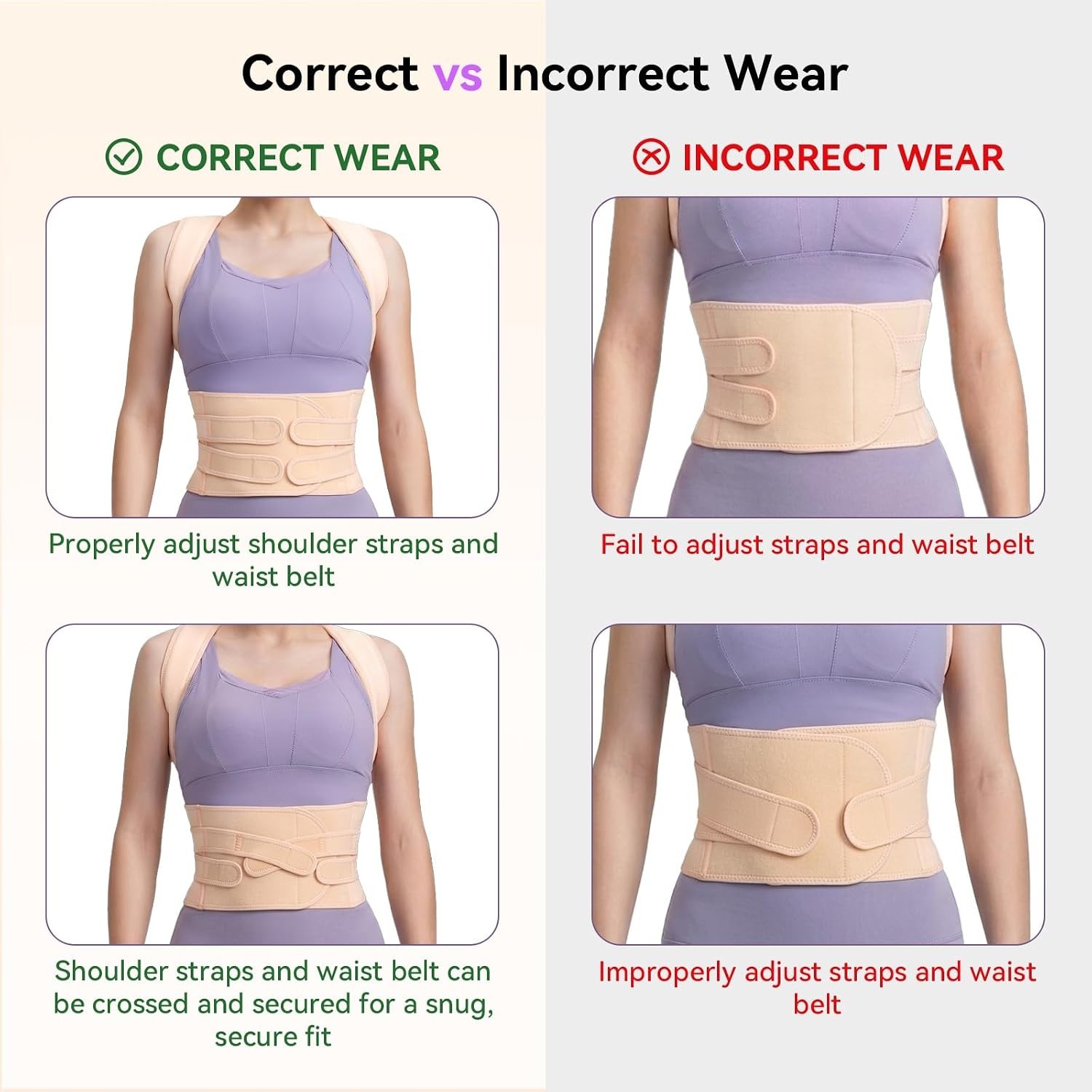 Adjustable Posture Corrector Back Straightener Support Shoulder Brace Men Women