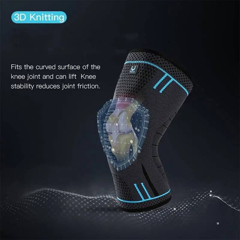 Compression Knee Support Sleeve Elastic Breathable Anti-Slip Knee Brace for Spor