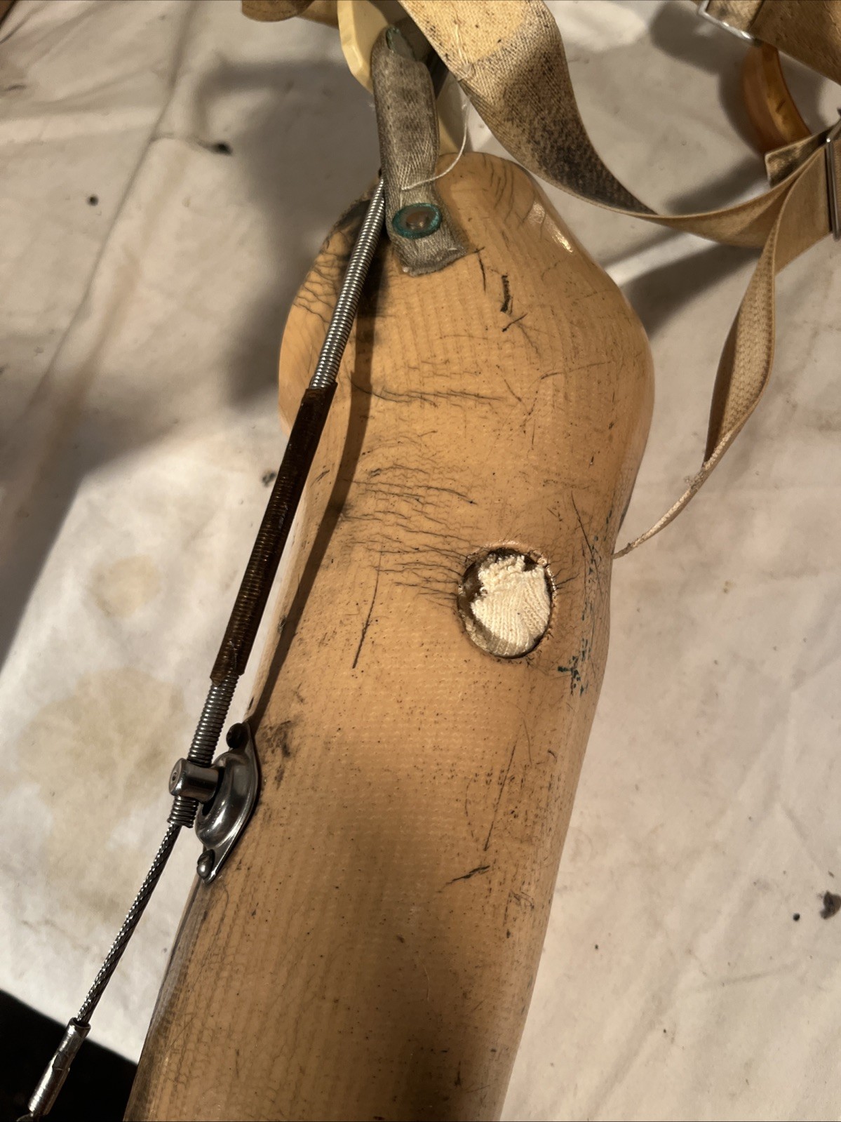 Vintage Prosthetic Arm Adult Arm With Harness Steam Punk Oddity Prop #4