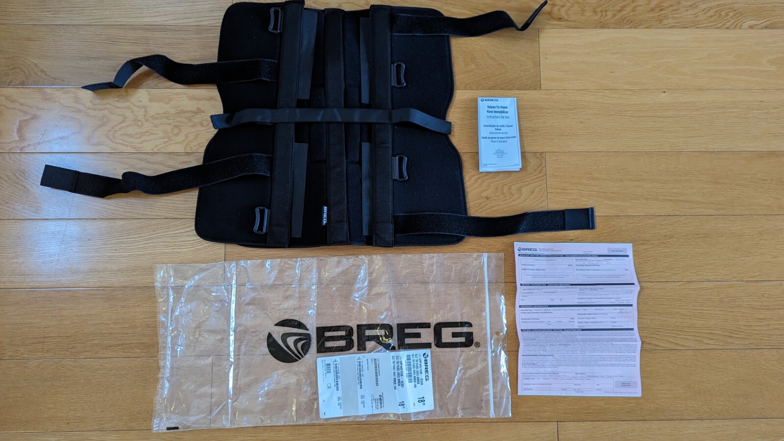 Breg Deluxe Tri-Panel Knee Immobilizer 18″ XL up to 36″ thigh Retails $75+ NEW