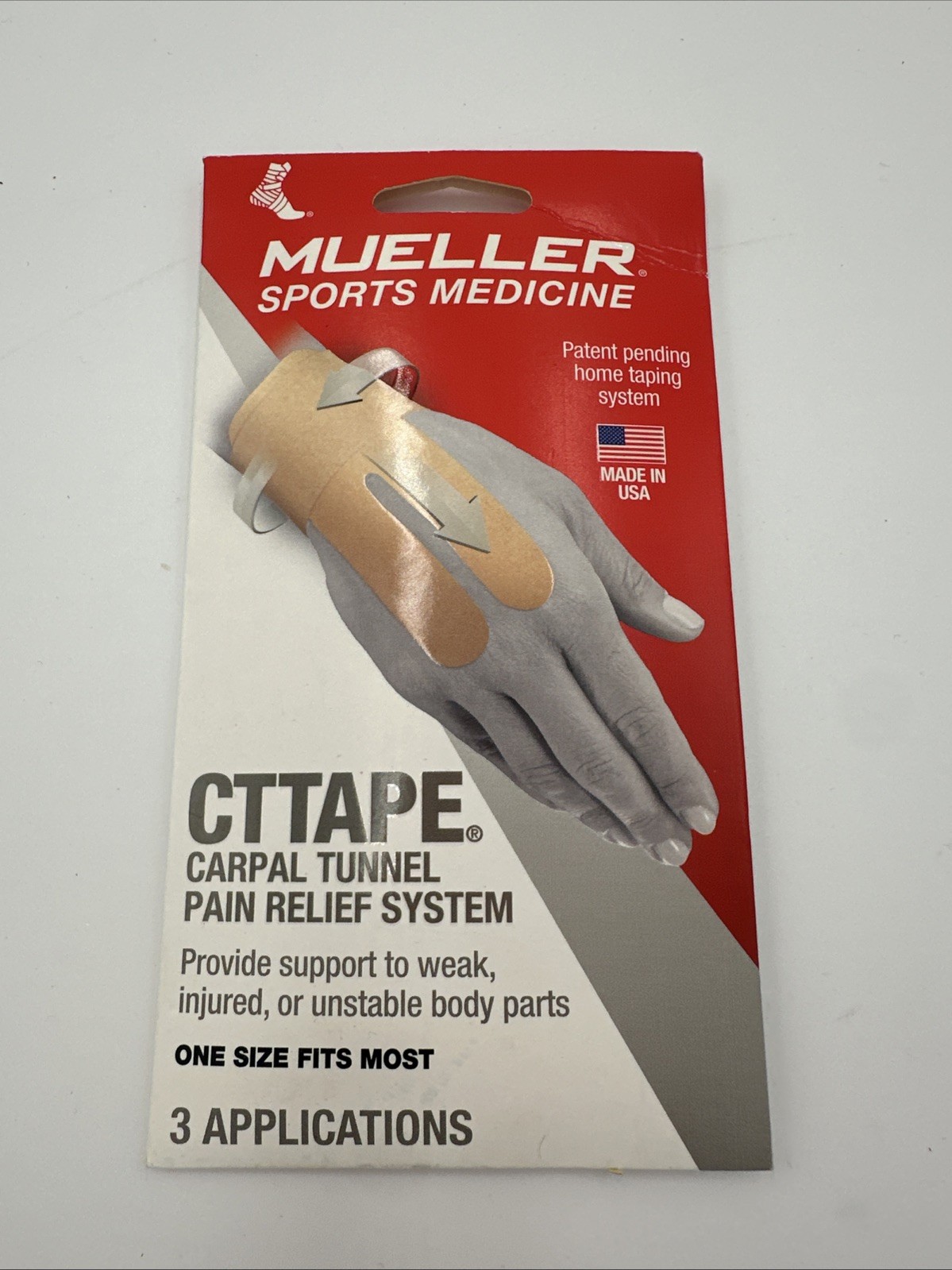 Mueller Carpal Tunnel Pain Relief System: 3 applications / fits 4 in. to 9.75 in