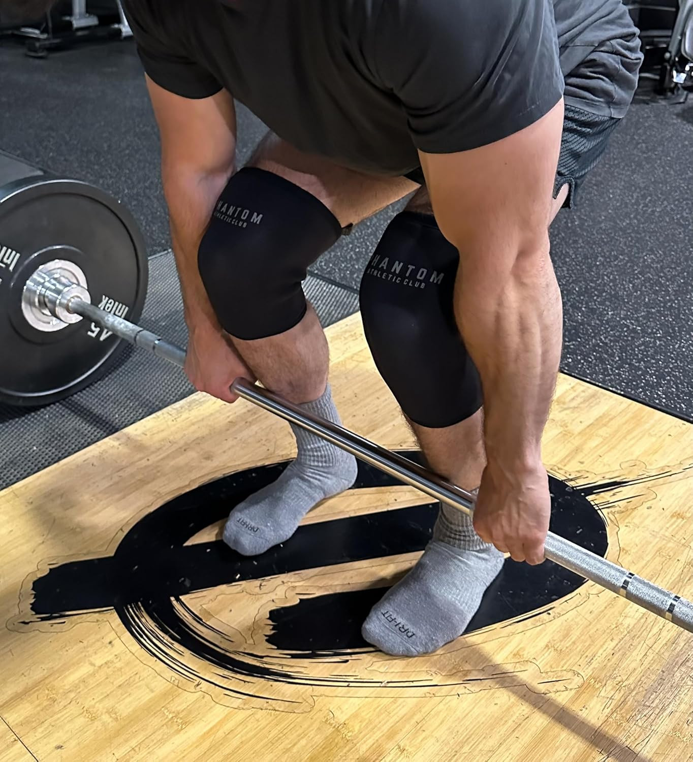 7Mm Compression Knee Sleeves for Weightlifting Support, Powerlifting Strength, H