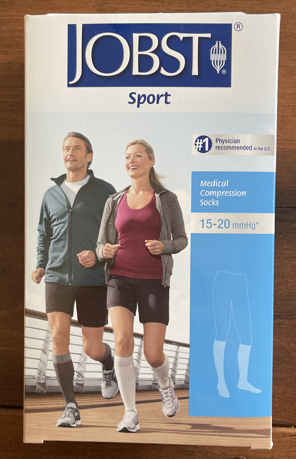 JOBST Sport Knee High 15-20 mmHg Closed Toe New Medical Compression Socks￼