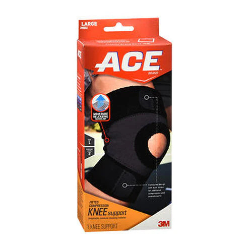 Ace, Fitted Compression Knee Support Large, 1 Each
