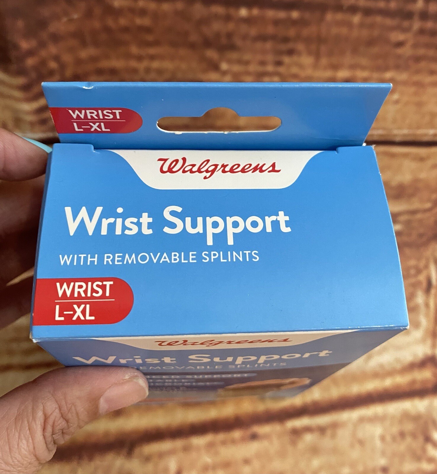 Walgreens Wrist Support w/ Removable Splint Adjustable Fits Left Hand Size L-XL