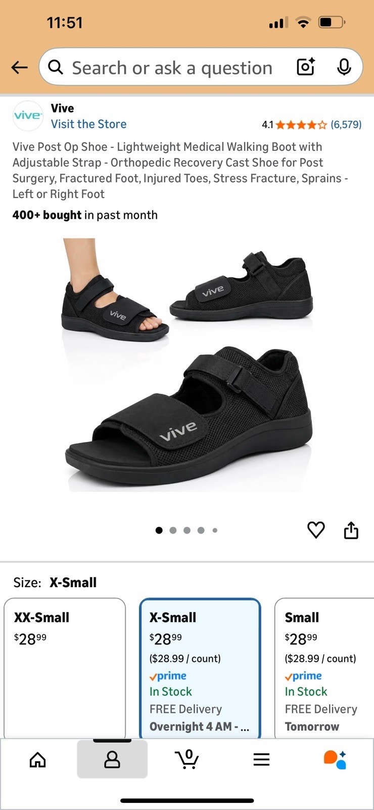 Vive Healing Shoes, Pair of Medical-Surgical Shoes, XS ,Black, Square Toe